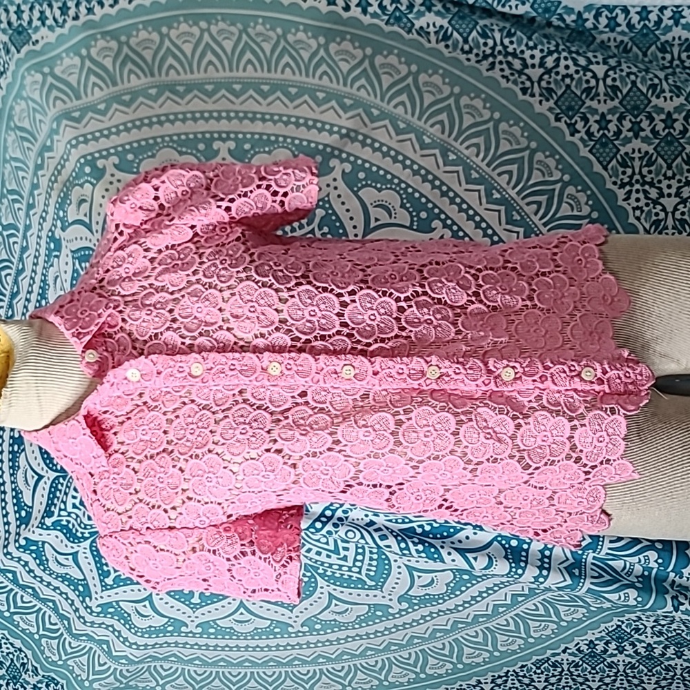Kate Spade Pink Lace Blouse